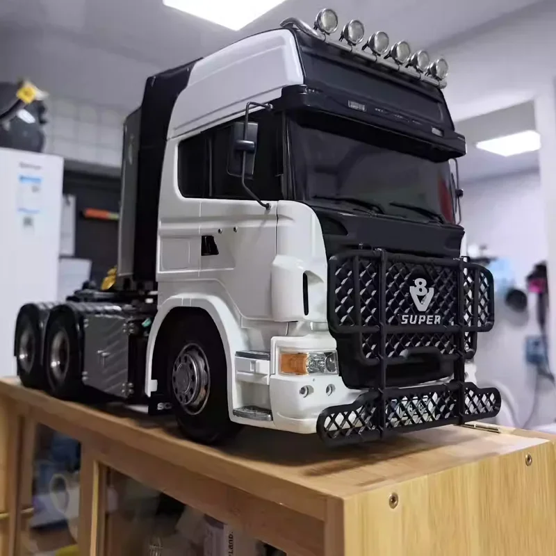 R620 plastikowa poręcz przedniego zderzaka do 1/14 Tamiya zdalnie sterowana ciężarówka wywrotka Scania R620 akcesoria samochód DIY części zamienne