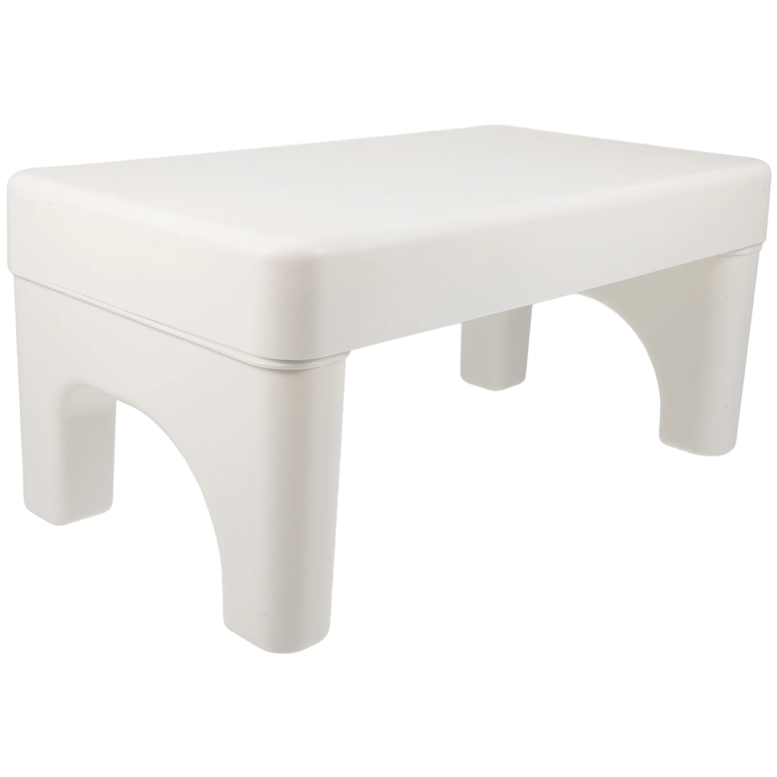 

1pcs White Toilet Stool Footstool Thickened Step Stool for Adults Kids Bathroom Potty Durable Anti Slip Comfortable Home Use