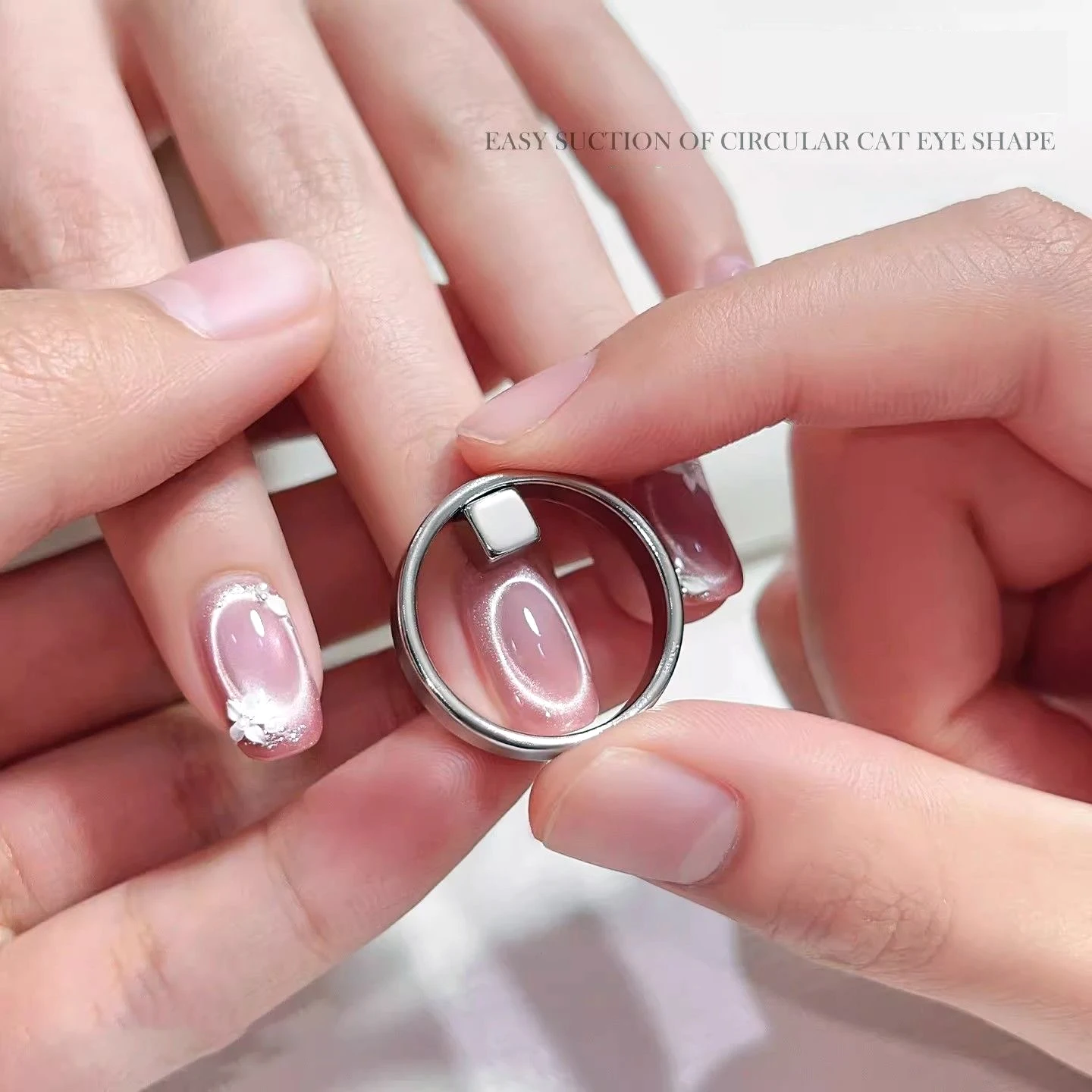 YIKOOLIN Circular Cat Eye Nail Art Black Hole Magnet Strong Nail Art Gel Polish Guide Tool DIY Magnetic Nail Helper Manicure