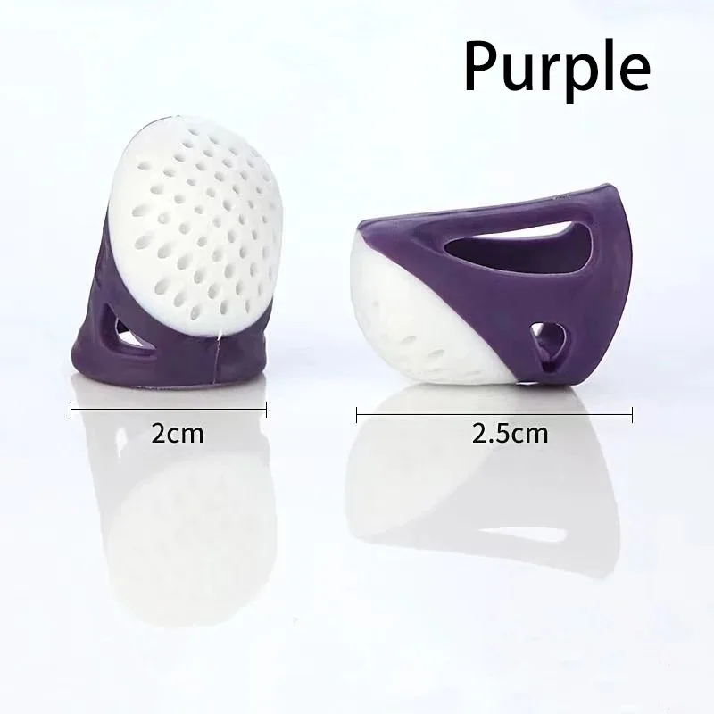 Multifunctional Silicone Thimbles Hollowed Out Breathable Protective Finger Sleeve DIY Crafts Sewing Accessories