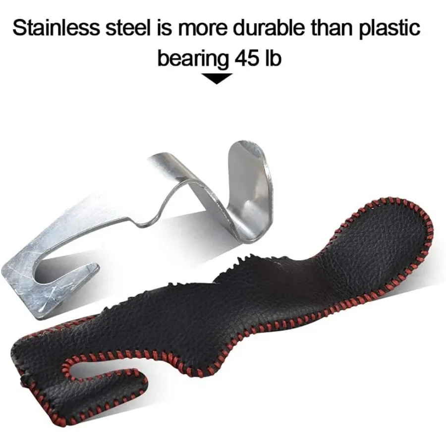 حامل خطاف مسند الرأس】خطاف تنظيم السيارة من الجلد المصنوع من الألياف الدقيقة الممتاز للمقعد الخلفي - تخزين بدون استخدام اليدين للبقالة