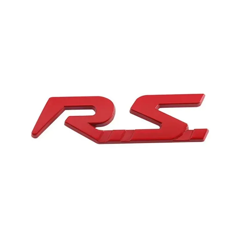 3D Metal RS Logo Car Rear Trunk Side Fender Emblem Badge Sticker Decal for Renault Megane Laguna Duster Captur Fluence Espace