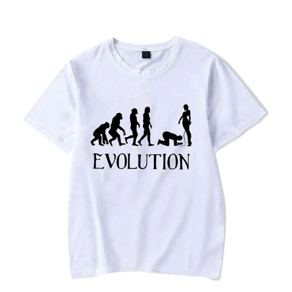 Interesting BDSM Evolution T-shirt for Men and Women Summer Style Loose T-shirt O-neck Short Sleeved T-shirt Summer Couple's Top