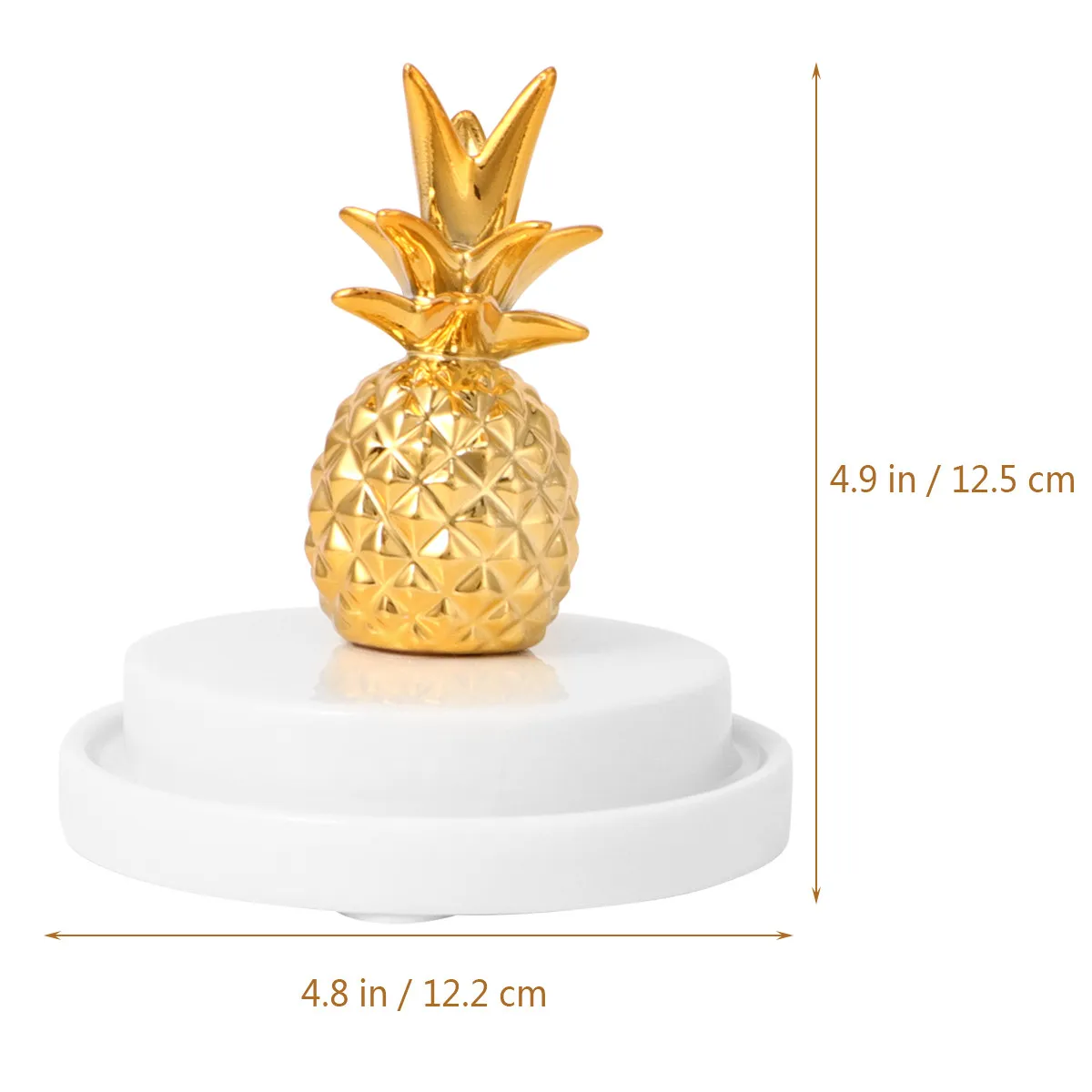 1Pcs Pineapple Inspired Ceramic Jewelry Display Stand Earring Holder Stand for Studs Hoops Rings Keep Pairs Together Neatly