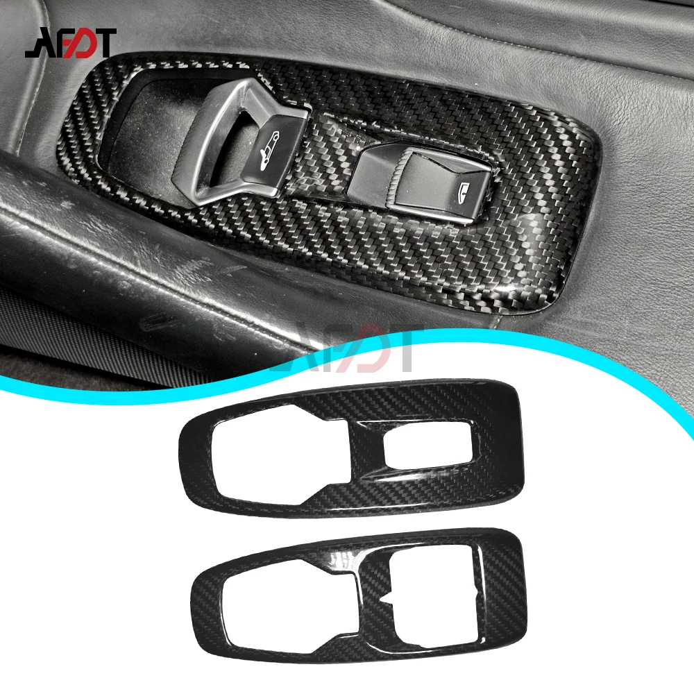 AFDT Car Interior For McLaren GT 2019-2023 LHD Real Carbon Fiber Window Lift Switch Panel Frame Cover Trim