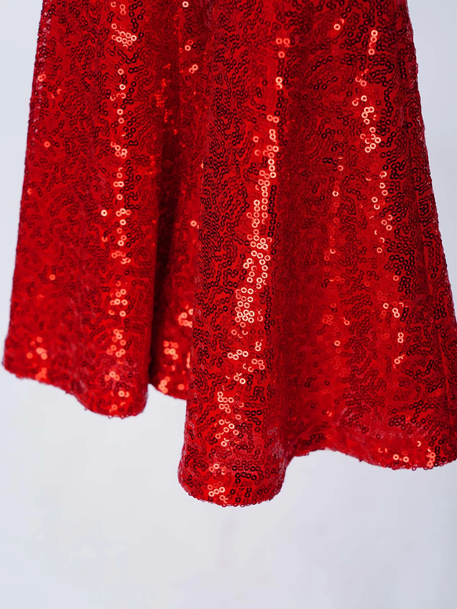 Kinder Mädchen Weihnachten Ballett Tanz Gymnastik Eiskunstlauf Trikot Weihnachten Zuckers tange Bodysuit ärmellose Streifen Pailletten Overall – Detail 8