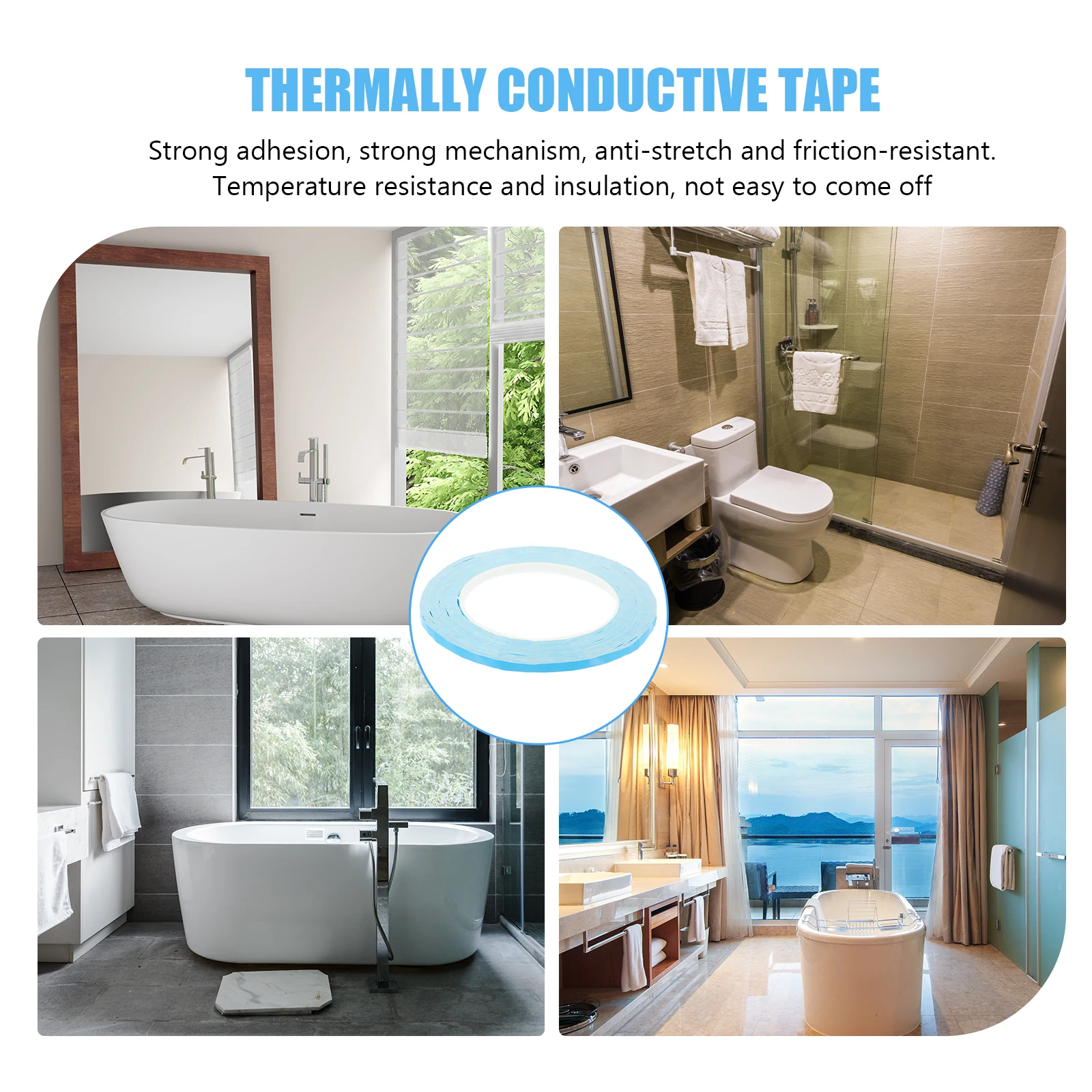 2 لفات شريط لاصق حراري على الوجهين لزوجة قوية شريط تبريد نقل الحرارة للوحة إضاءة LED للمكونات الإلكترونية #1