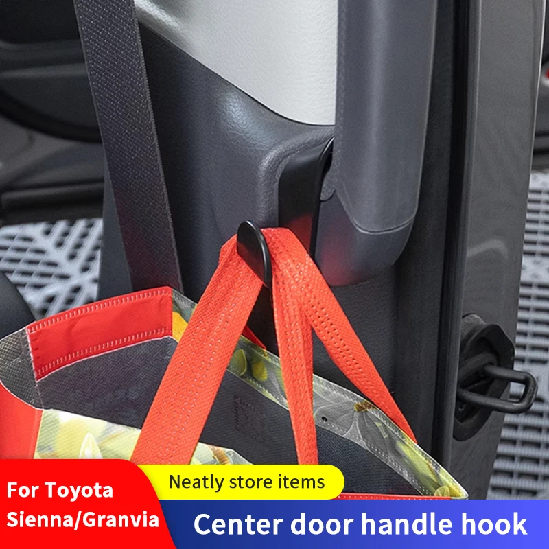 

QHCP Car Door Handle Hook Middle Door Hook Middle Door Handle Small Hook ABS Trim For Toyota Sienna Granvia Interior Accessories