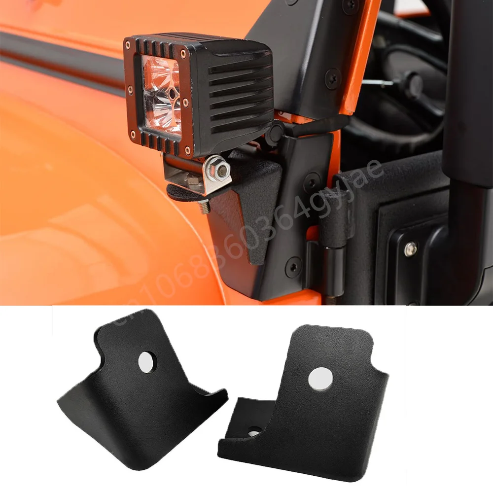 Offroad Windshield Hinge Corner A-pillar Driving Led Work Pods Lights Bar Mount Bracket Holder for Jeep Wrangler