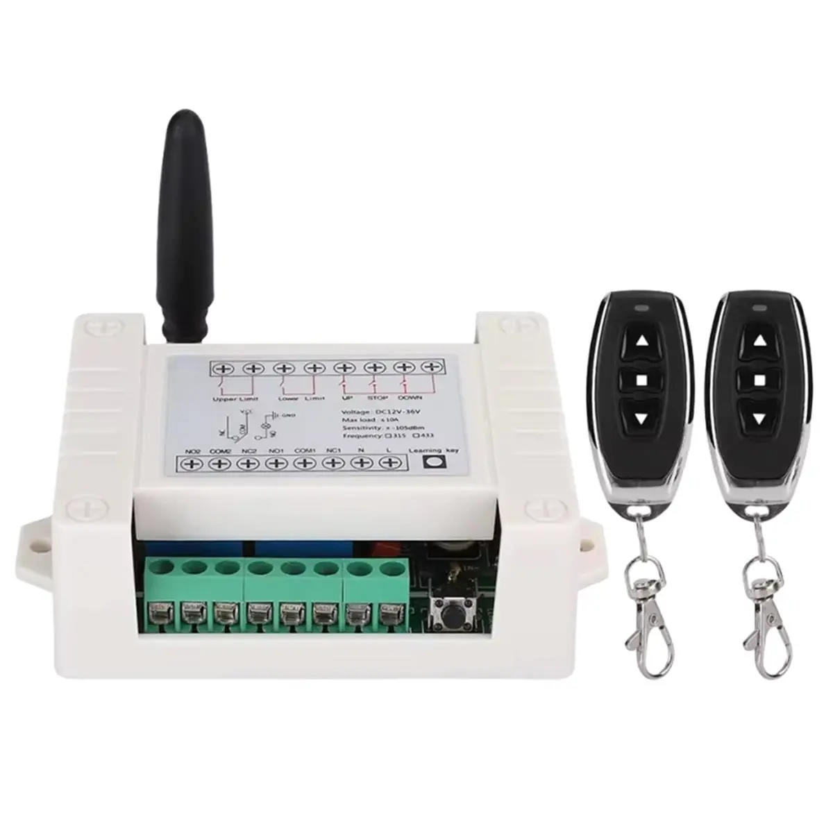 Promotion Universal 12V-36V 2-Channel Wireless Motor Remote Control Relay Module Switch Receiver Motor Front Rear Electric Door