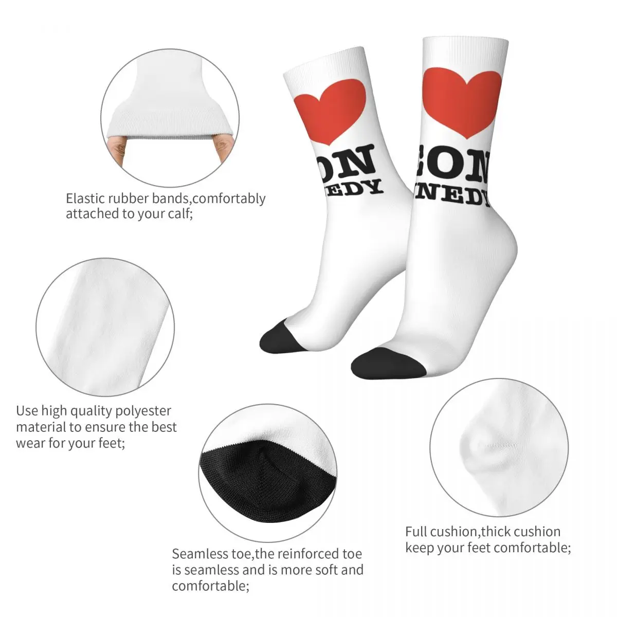 New Men's Socks Casual I Heart Leon Kennedy Sock Polyester High Quality Women's Socks Spring Summer Autumn Winter