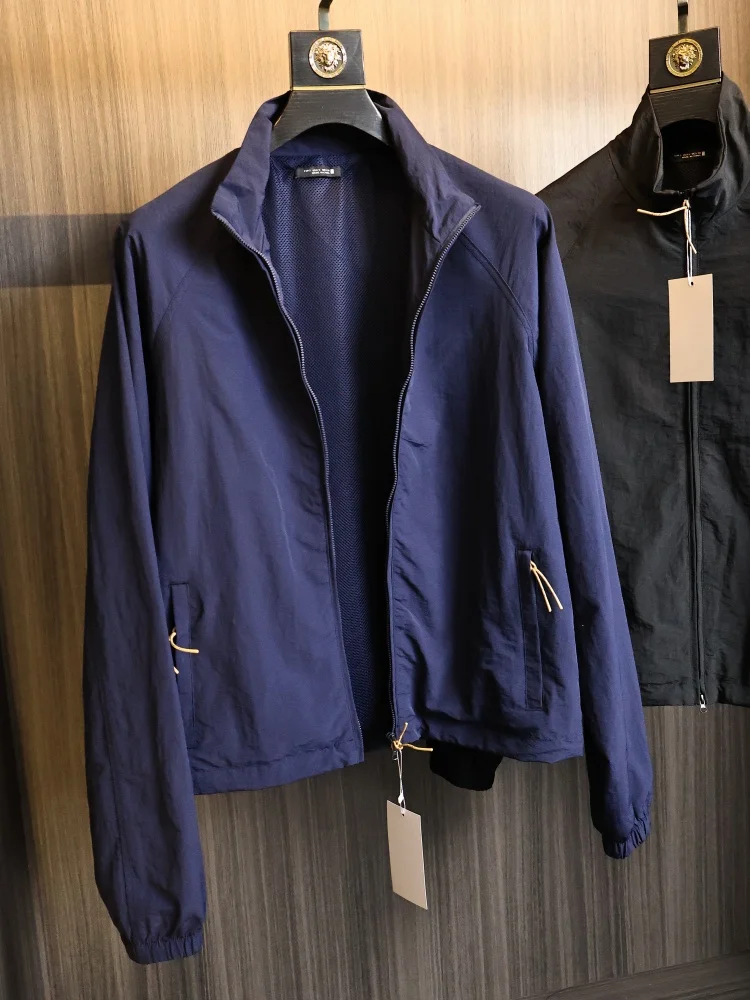 

Lightweight Breathable Men's Jacket 4D Tailoring Quick Dry Moisture Wicking Stand Collar Spring Fashion Urban Style Commute