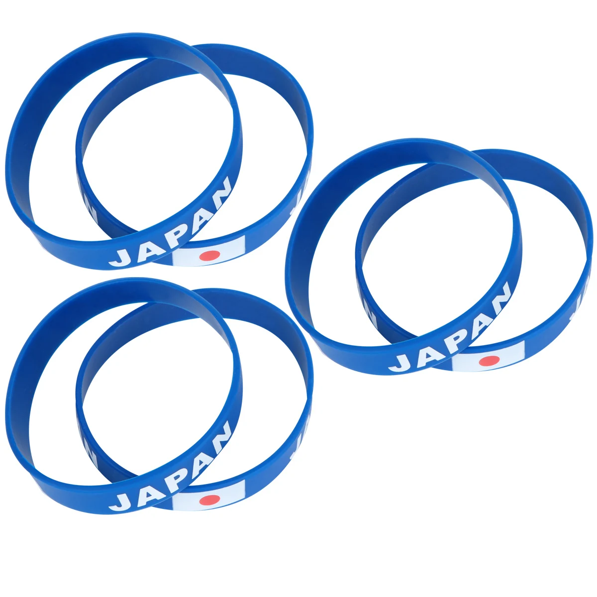 

6 pcs Premium Silicone Wristbands Country Flag Unisex One Size Soft Comfortable Durable for Football Games International Matches