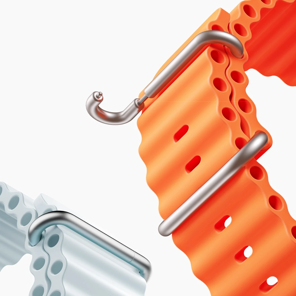 Samsung Galaxy Watch 8 40mm/44mm用シリコンストラップ スポーツブレスレット オーシャンウォッチバンド Galaxy 8 Classic 46mm対応 リストバンド