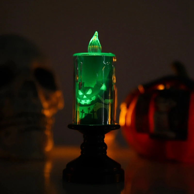 LED Eletrônico Halloween Decoração Candlestick, Horror Night Lights, Promoção, 12pcs por conjunto