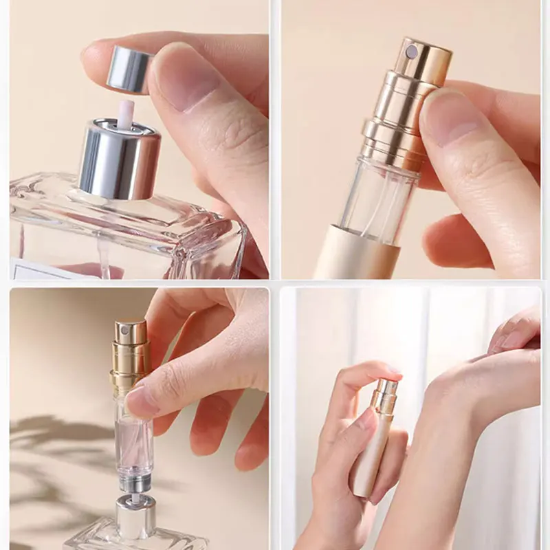 Mini botella de Perfume recargable, dispensador de Perfume con relleno inferior cosmético portátil, contenedor de líquido, botella para herramienta de viaje