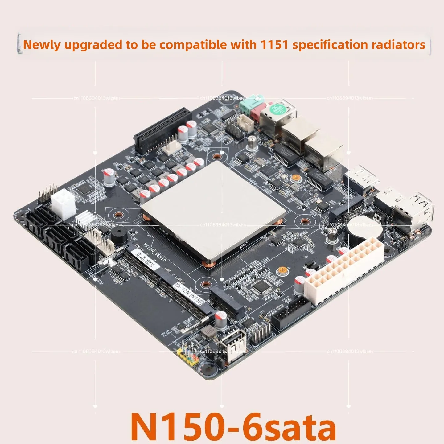 N100 NAS Motherboard, Dual 2.5G I226-V Ethernet Ports, Dual M.2 NVMe Slots with PCIe 3.0 Expansion Slot for Storage Server
