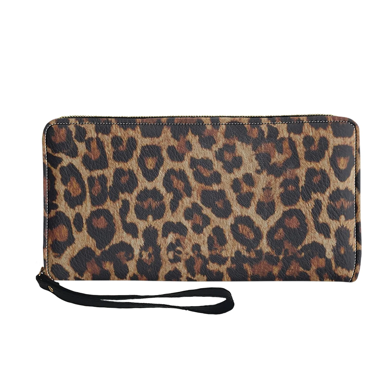 Women Bag High Quality Leopard Print Travel Clutch Purse Elegant Handbag for Ladies Girls Portable Money Wallet with Strap Bolso