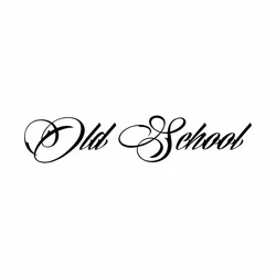 Old School Personaily Vinyl Decal Decorate Car Sticker Black Silver 14.6cm*3.1cm
