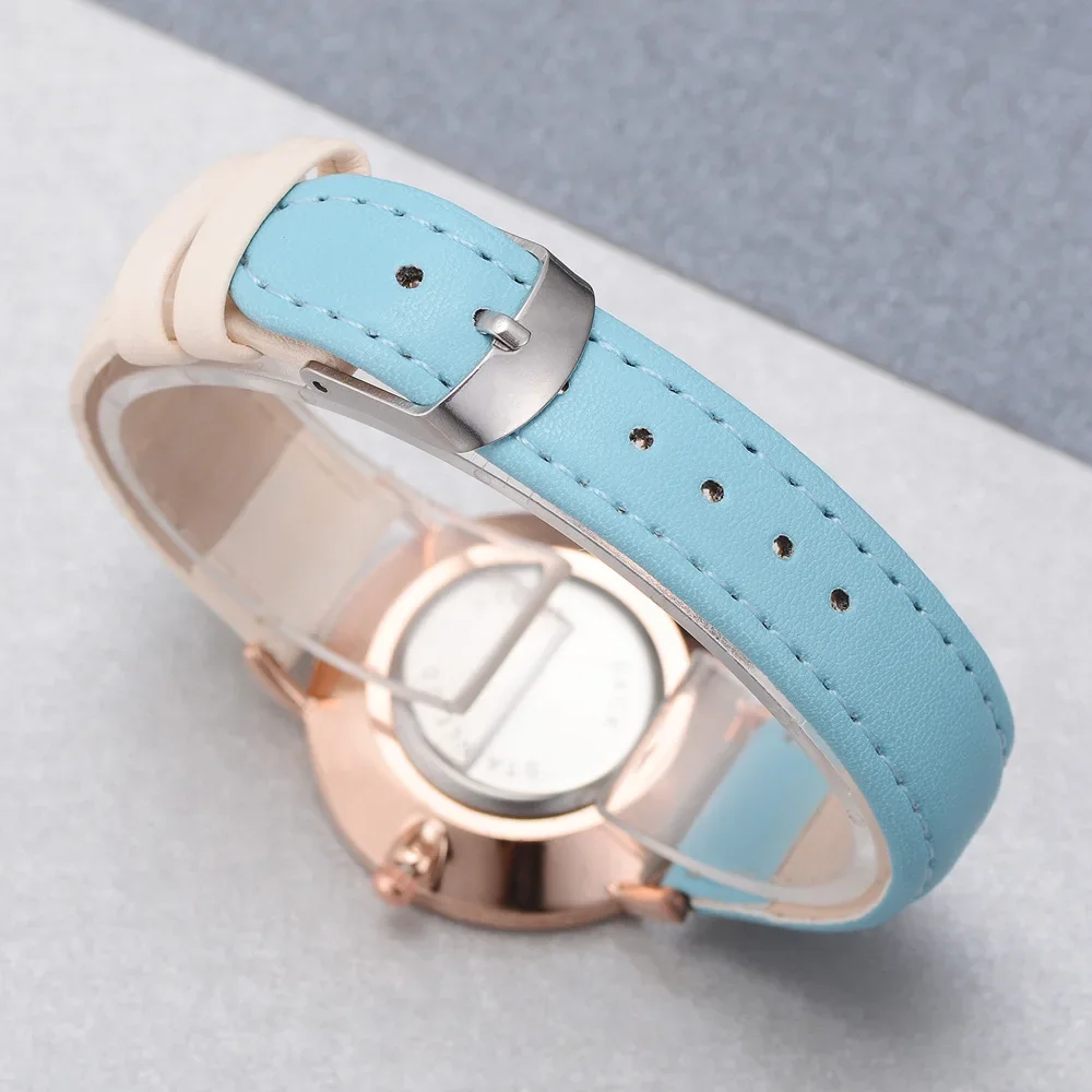 New Fashion Women Watches Luxury Candy Color Gradient Ladies Quartz Watch Exquisite Watch Scale Elegant Wrist Watch Female Clock