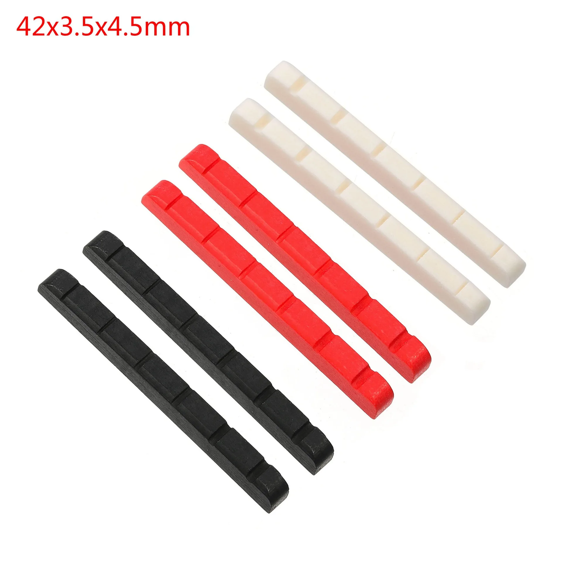 

6-string electric guitar cow bone upper string pillow 42x3.5x4.5mm for Straight ST 2PCS