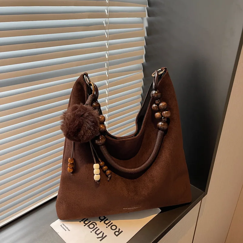 Tas Tote Kapasitas Besar 2025 untuk Wanita, Tas Selempang Kulit Asli Multi-fungsi, Tas Kerja Vintage Chic untuk Kantor