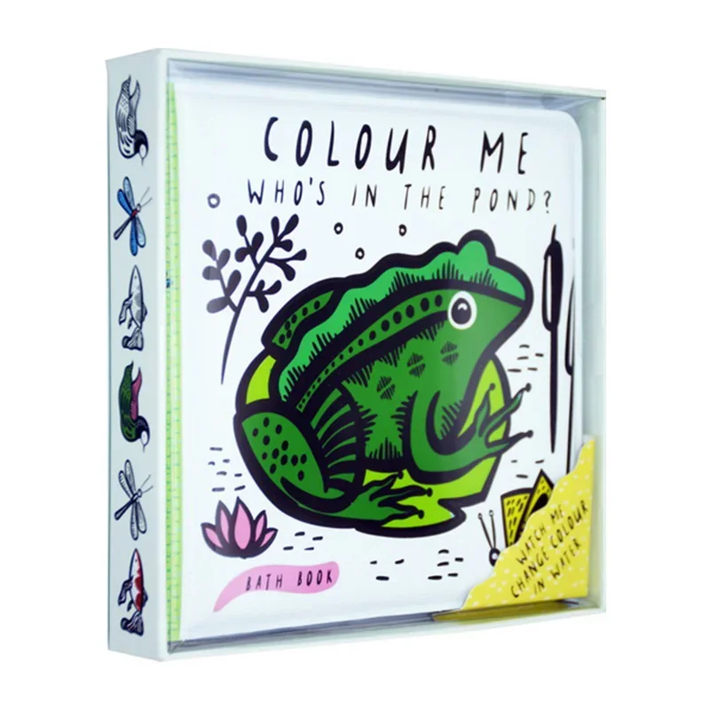 Colour Me Who's in the Pond, Bath Book, Baby Children's books aged 1 2 3, English picture book, 9781784937928