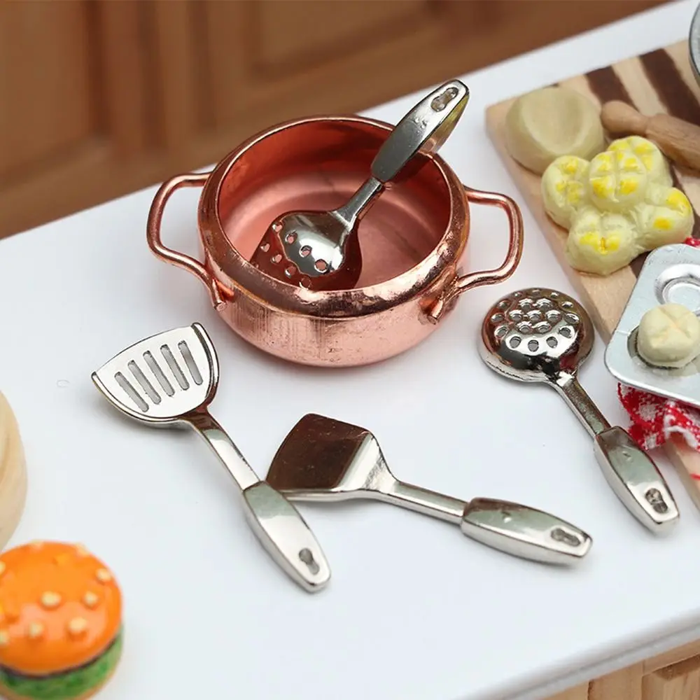 Dollhouse Furniture Simulation Shovel Model Dollhouse Cooking Kit Mini Miniatures Cookware Doll House Decor Kitchen Toy Set