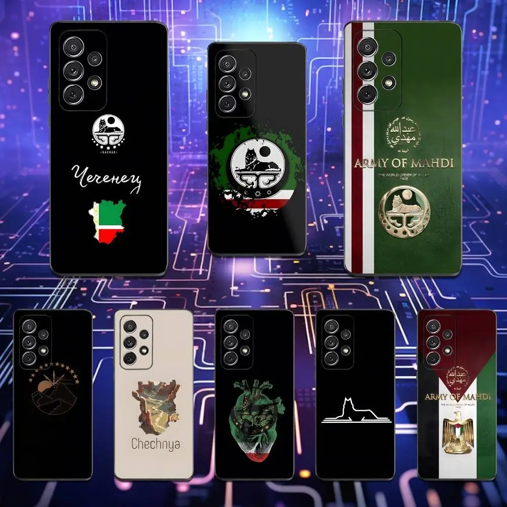 

Flag Art Chechen Phone Case For Samsung S25,S24,S23,S22,S21,S20,S10,Ultra,Plus,Lite,FE,Soft Silicone Black Cover
