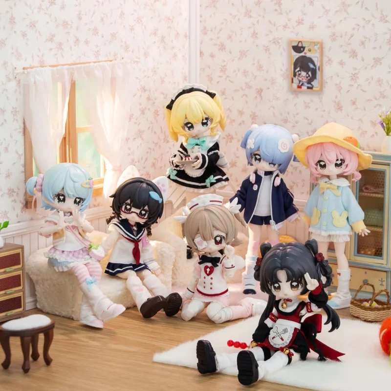 

In Stock Genuine Unveiled Door Little Key Artbook Series 1/12 Mjd Blind Box Anime Figurine Articulated Ornament Doll