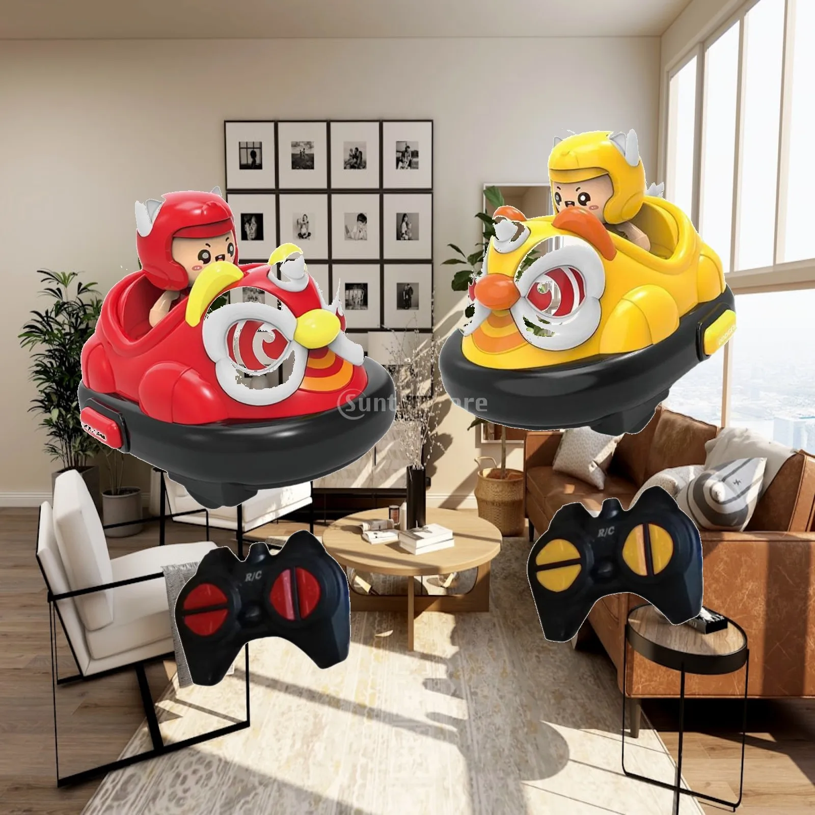 2Pcs Remote Control Cars RC Cars Set Creative Cartoon for Children Age 3 4 5 6