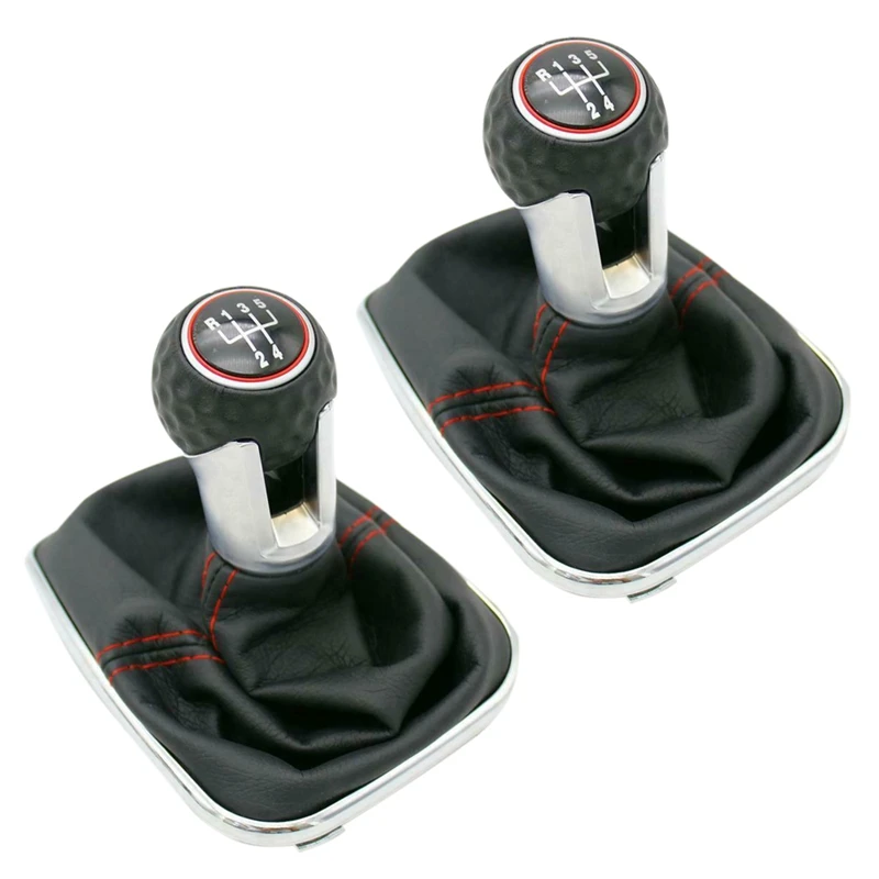 2X for Bora MK4 Golf 4 Jetta 4 98-04 Car Gear Shift Knob 5 Speed (Aperture 12mm)