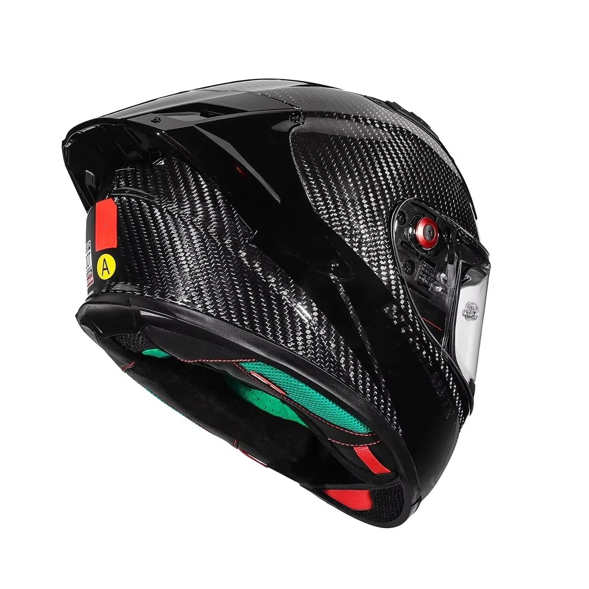 Spanish   Unisex Full-face Helmet Carbon Fiber Championship Racing Design All-Season ABS Material New Quick Release