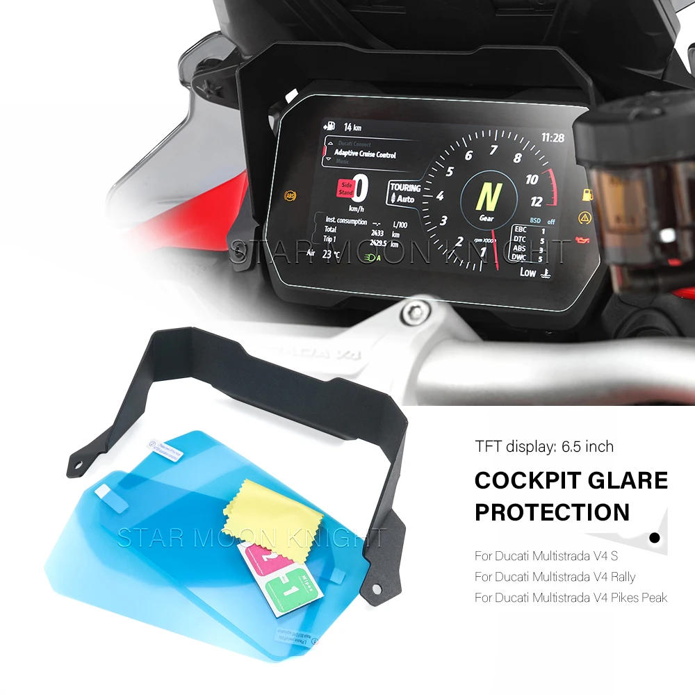 

TFT Protection Guard For Ducati Multistrada V4 Pikes Peak V4 Rally V4S Cockpit Glare Shield Display Screen Protector Accessories