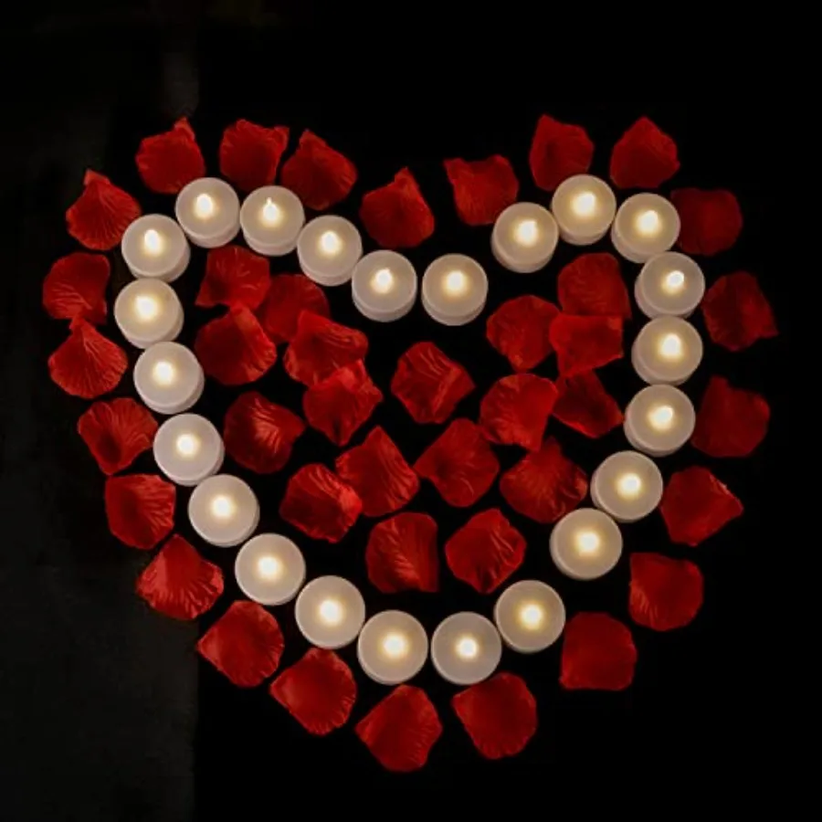 Battery Operated LED Tea Lights: Flameless Votive Candles Lamp Realistic and Bright Flickering Holiday Gift Long Lasting 200Hou view 4
