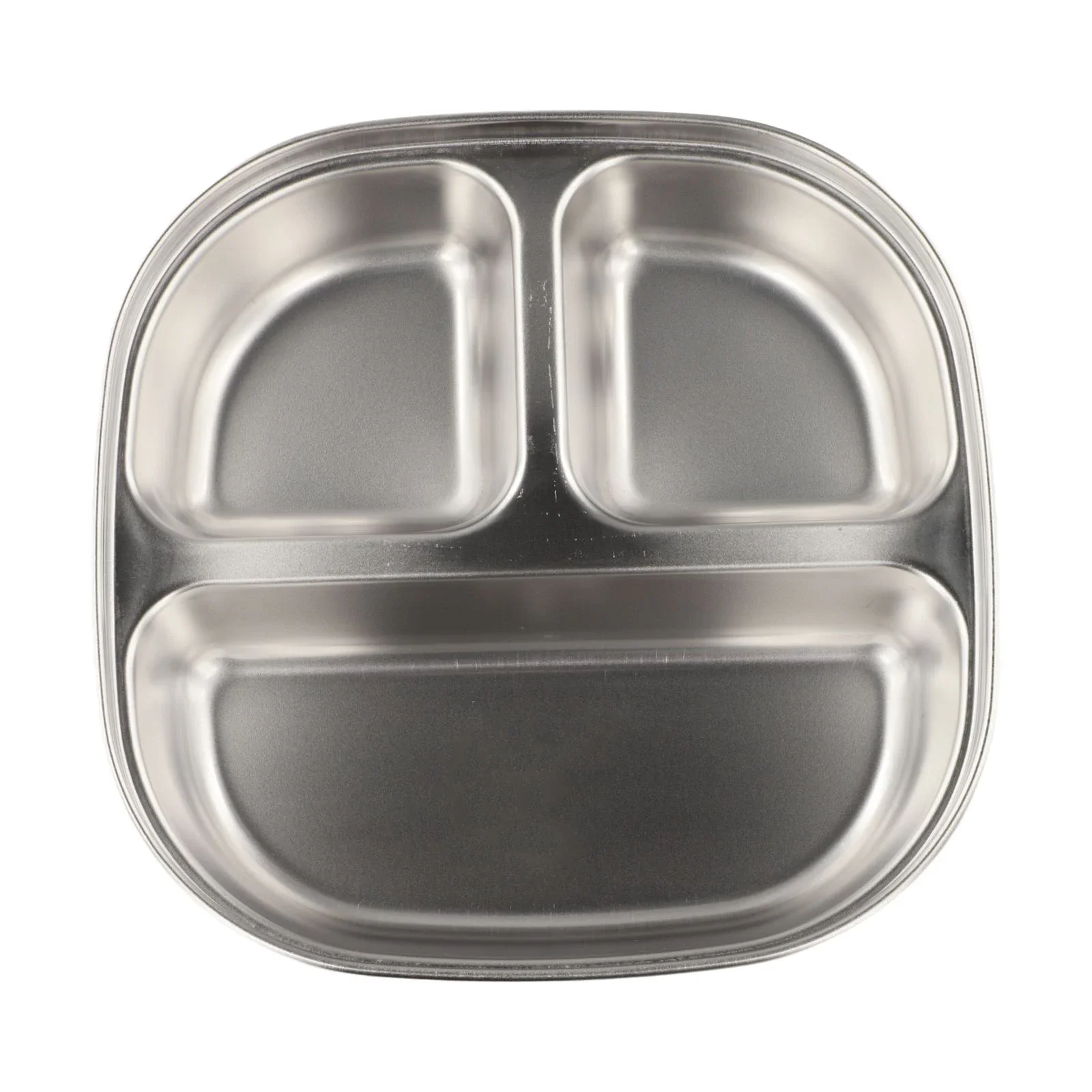 4 Section Stainless Steel Lunch Box Divided Plate Container Portable For School Office Travel And Meal Storage