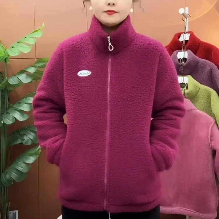 

Thiened Particle Fce Cotton Jaet Warm Autumn Winter Clothes for Women Middle-Aged Mothers Spring New Arrival