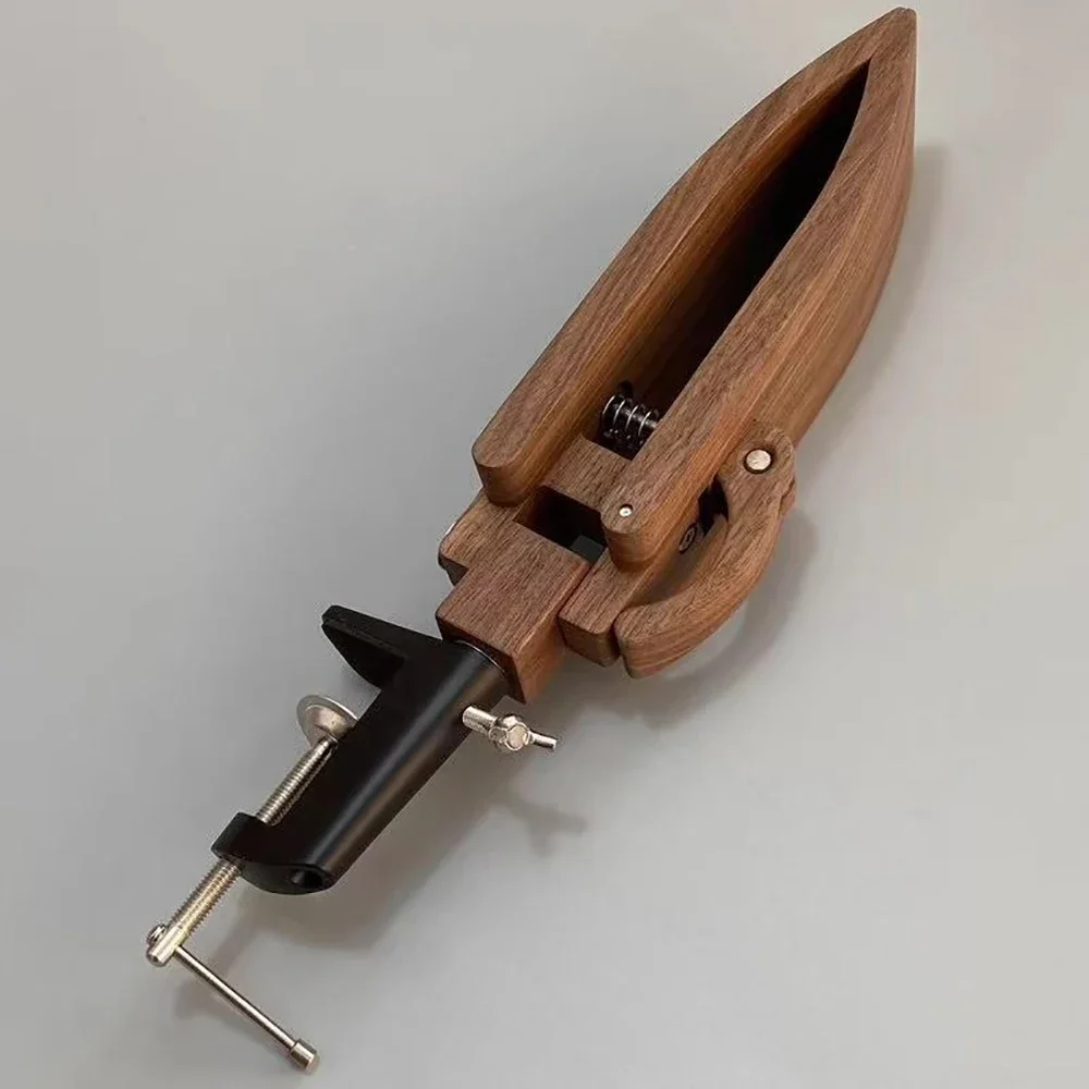 

Black Walnut Leather Hand Sewing Stitch Pony Table Desktop Stitching Horse Clamp Wood Sewing Clips DIY Leather Clamp 60MM Width