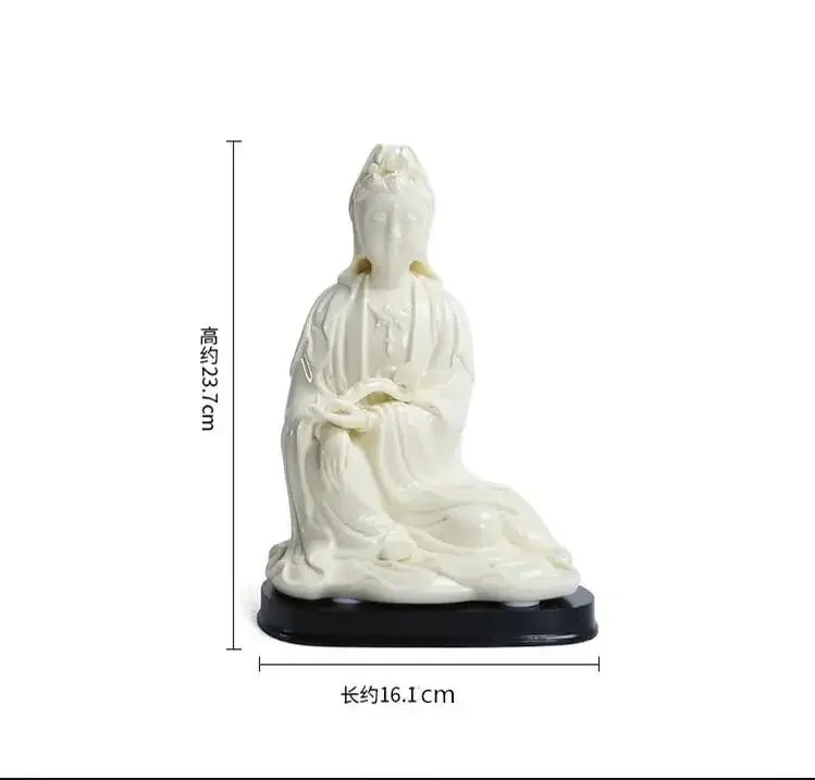 Buddha statue decoration Guanyin statuette White porcelain Crafts Ceramic Furnishings Buddhism Figurines Sculpture