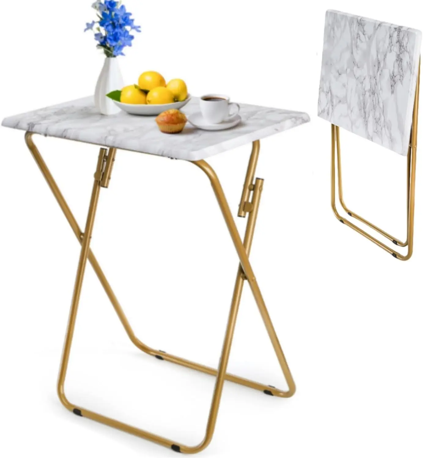 

Folding TV Tray Table, Portable Rectangular Laptop & Snack Table for Couch, Bed, Recliner – No Assembly Needed