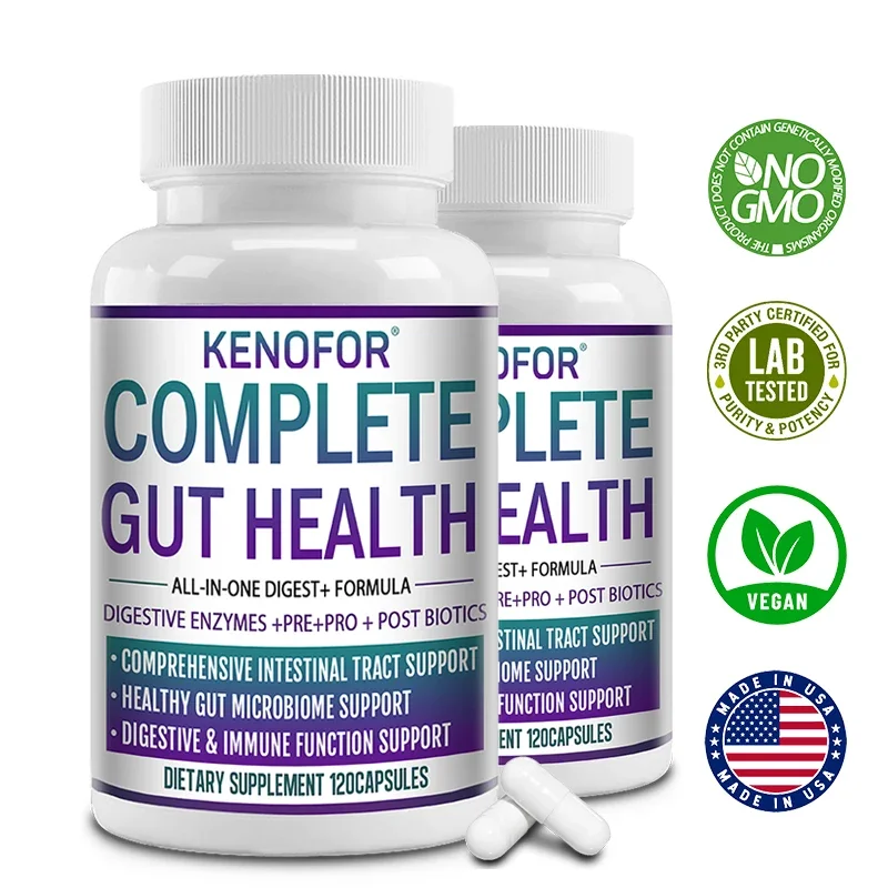 Kenofor Complete Gut Health Supplement - All-in-One Digestion, Digestive Enzyme Formula, Gut & Digestive Health, Metabolism