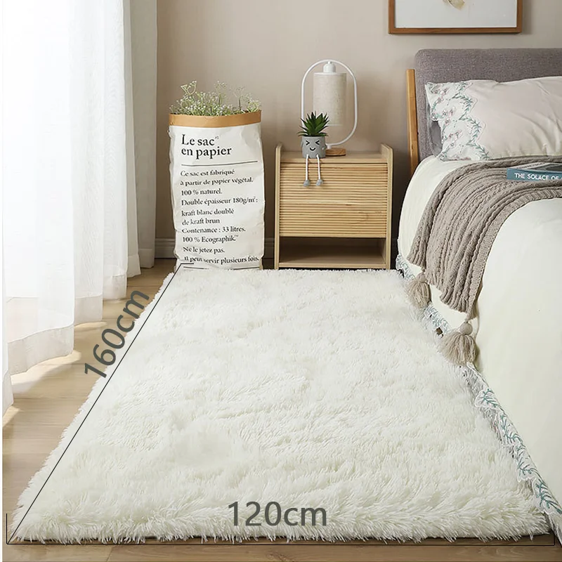 Tapis moelleux pour chambre à coucher, tapis pour salon, grande taille, chevet, polymères de jeu pour enfants, doux, décoration d\'intérieur, balcon,