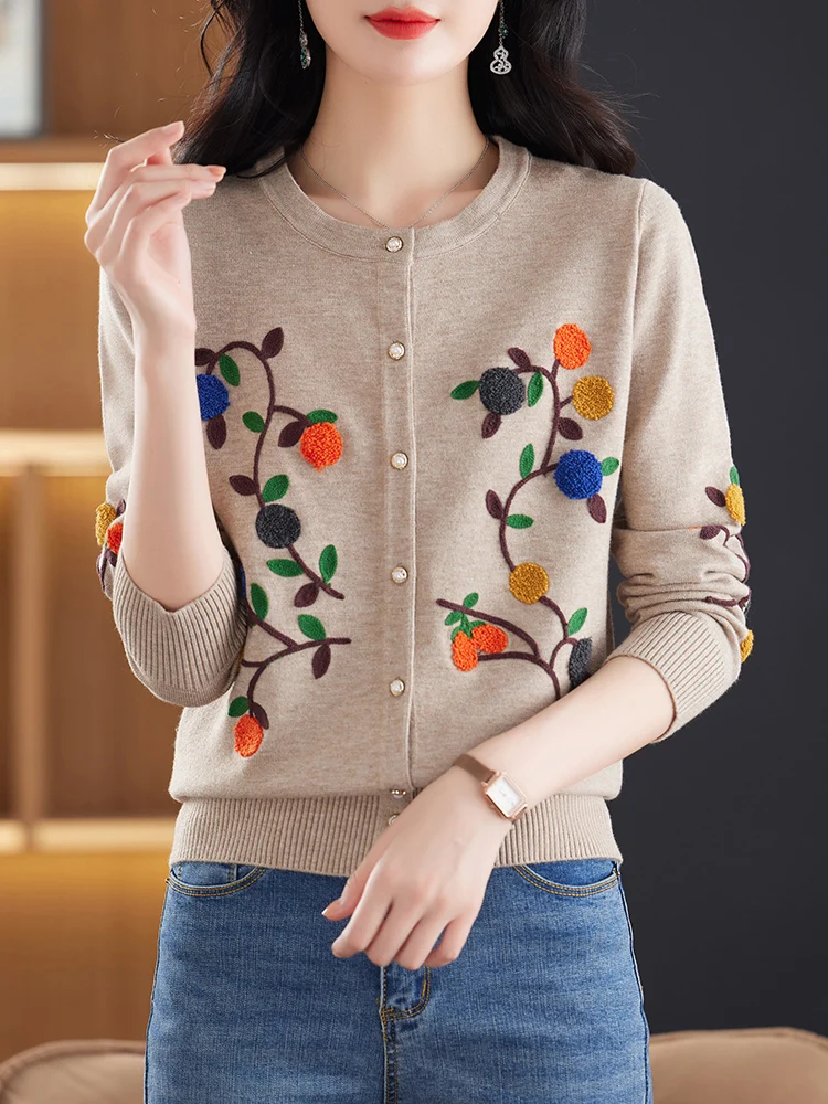 Pull cardigan à manches longues pour femmes, tricots à boutonnage simple, vêtements pour femmes, printemps, automne