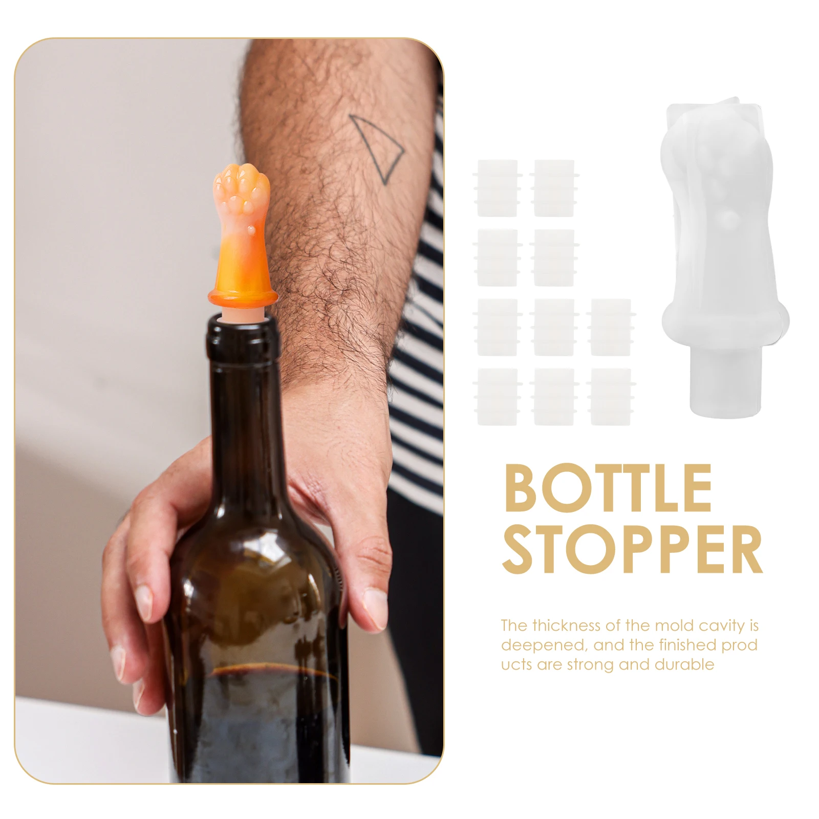 

Cat Claw Bottle Stopper Bottle Stopper Mold Silicone Crafts Making DIY Resin Jewelry Accessories Part Mold Plug