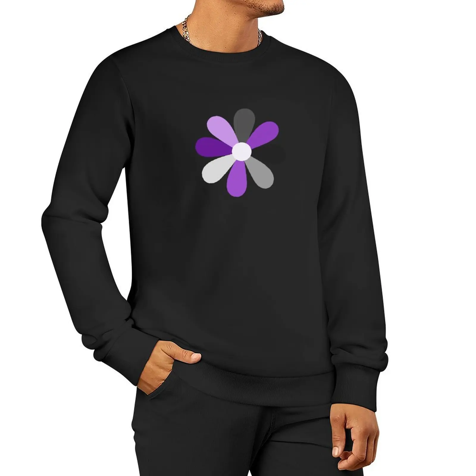 

asexual pride flower Pullover Hoodie fashion men sweatshirts