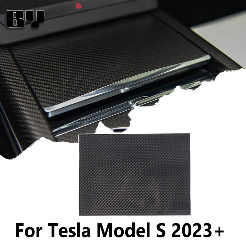 

Real Carbon Fiber Center Console Cover For Tesla Model S 2023+ Car Interior Accessories