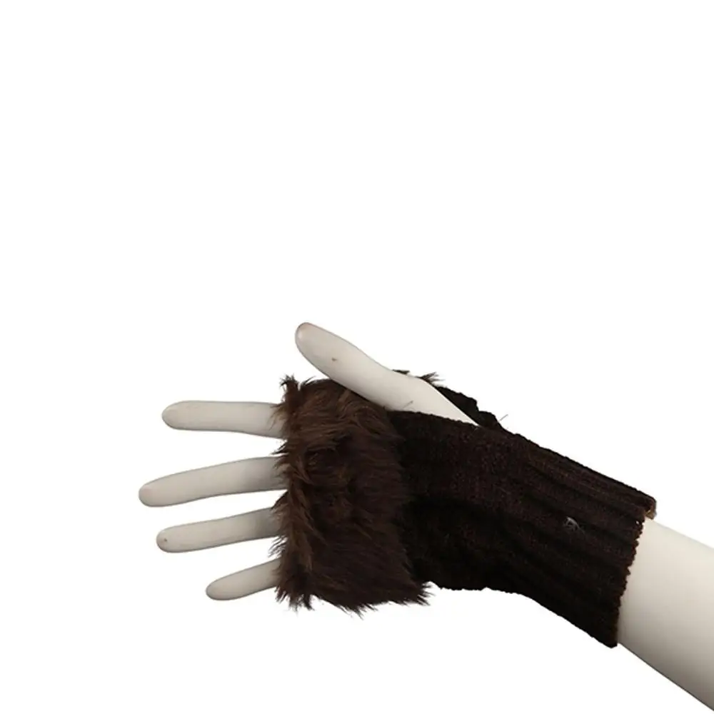 Touch Screen Gloves Plus Velvet Fingerless Mittens Driving Gloves Half-finger Gloves Female Gloves Winter Gloves Knitted Gloves