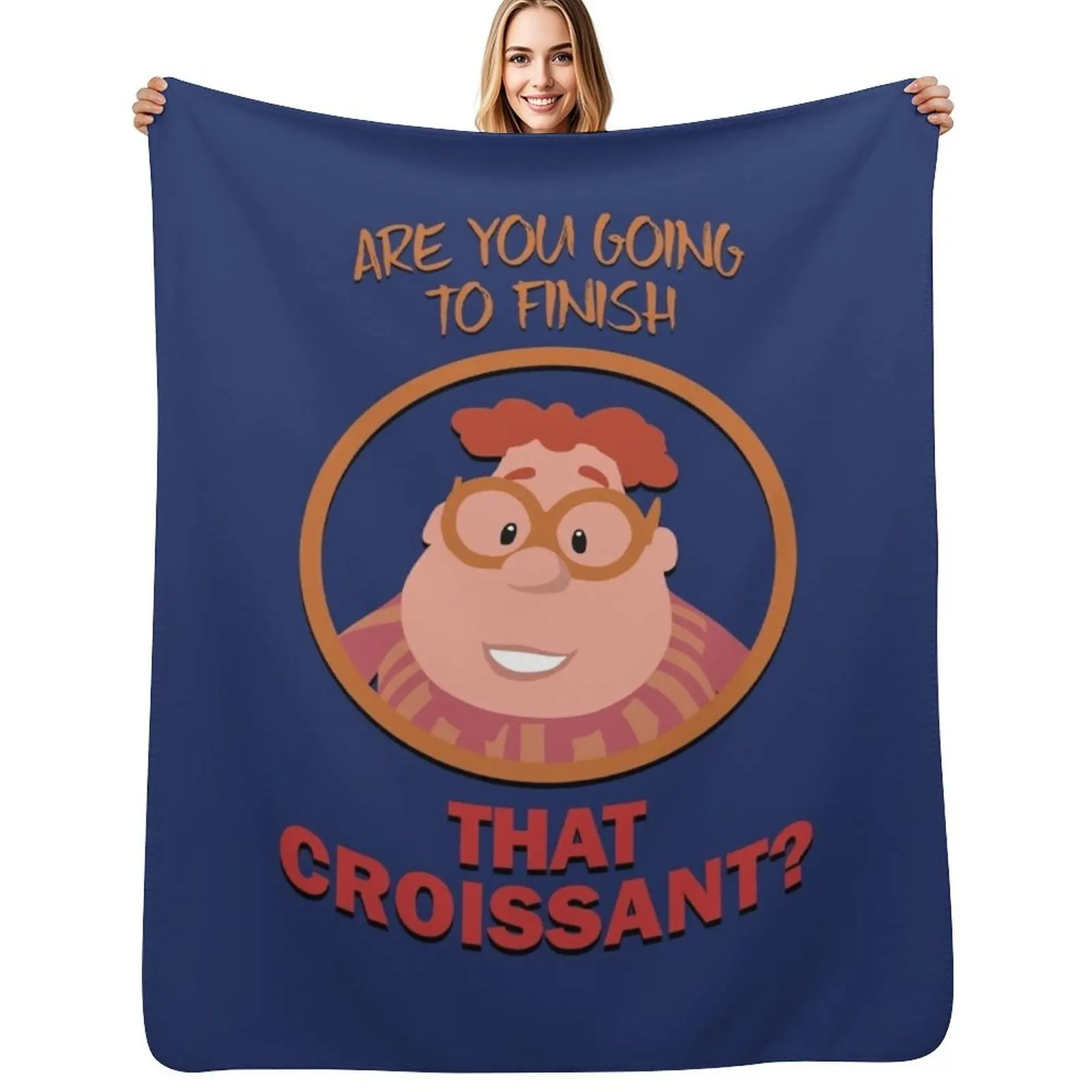 

Are you Going to Finish that Croissant Throw Blanket Faux Fur Soft Warm Blanket for Bed