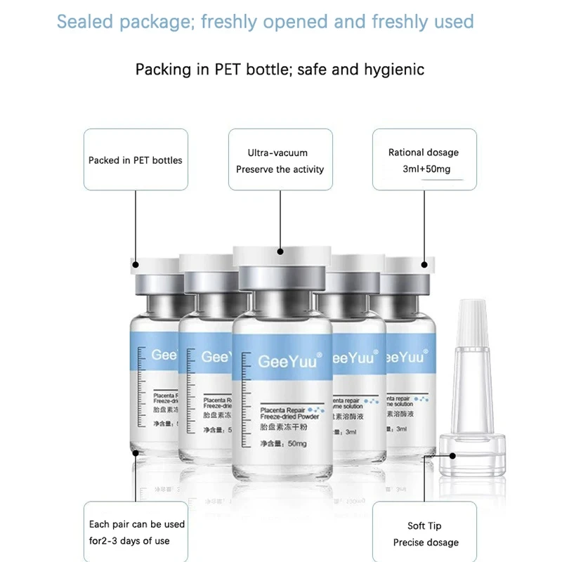 

Oligopeptide Placenta Freeze-dried Powder Essence Repair Facial Moisturiz Hydrating Pore Shrinkage Skin Rejuvenation Skin Care