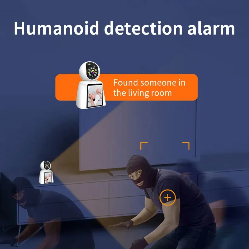 Smart Video Call Camera 3MP HD Two-way Video One-touch Call Infrared Night Vision 2.8inch Wifi Motion Detection Alarm Push Voice
